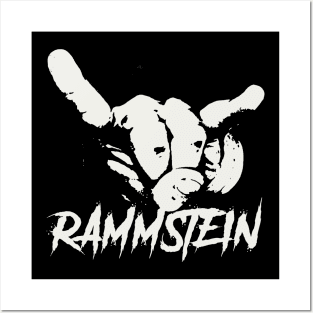 rammstein ll horn sign Posters and Art